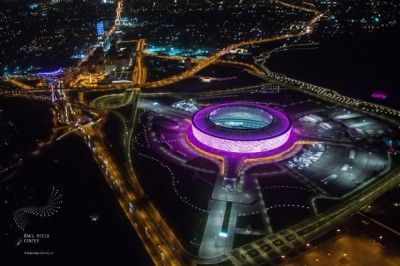 Olimpiya Stadionunun gecə görüntüləri - FOTO