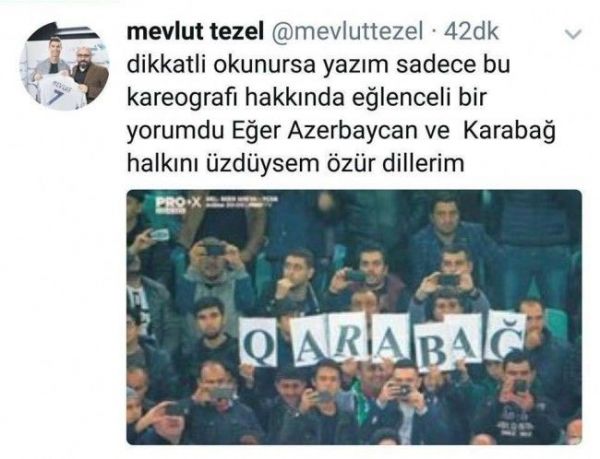 Köşə yazarı "Qarabağ"dan üzr istədi, amma...
