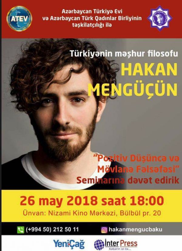 Məşhur filosof Hakan Mengüç Azərbaycanda - FOTO