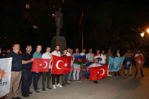 Türkiyənin Seçki qələbəsi Bakıda qeyd olundu -FOTOLAR