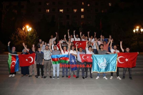 Türkiyənin Seçki qələbəsi Bakıda qeyd olundu -FOTOLAR