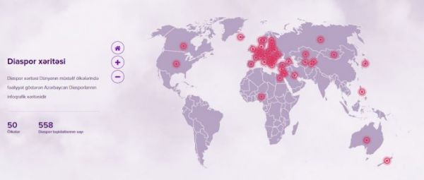 Diaspora Komitəsinin yeni loqosu və xəritəsi təqdim edilib