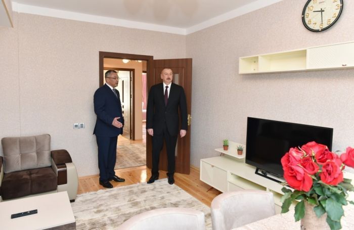 Prezident Kürdəxanıda məcburi köçkün ailələri üçün yeni yaşayış kompleksinin açılışında iştirak edib - FOTO - YENİLƏNİB-2