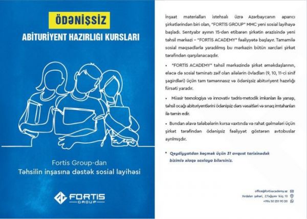 İmkansız abituriyentlər üçün inanılmaz fürsət - Pulsuz hazırlıq kursları
