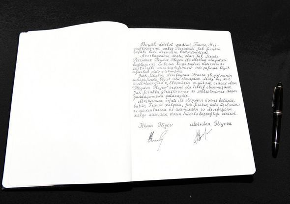 İlham Əliyev və xanımı Jak Şirakın vəfatı ilə bağlı başsağlığı verib- FOTO