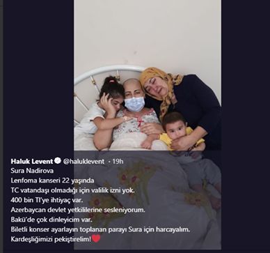 Türkiyəli müğənni azərbaycanlı qız üçün çağırış etdi - FOTO