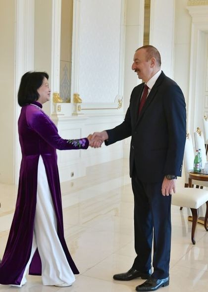 İlham Əliyev Vyetnamın vitse-prezidentini qəbul etdi - FOTO