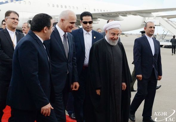 Həsən Ruhani Azərbaycana gəldi - FOTO