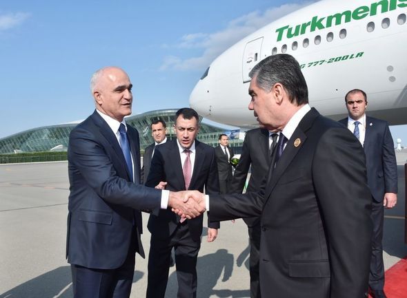 Berdiməhəmmədov Azərbaycana gəldi - FOTO