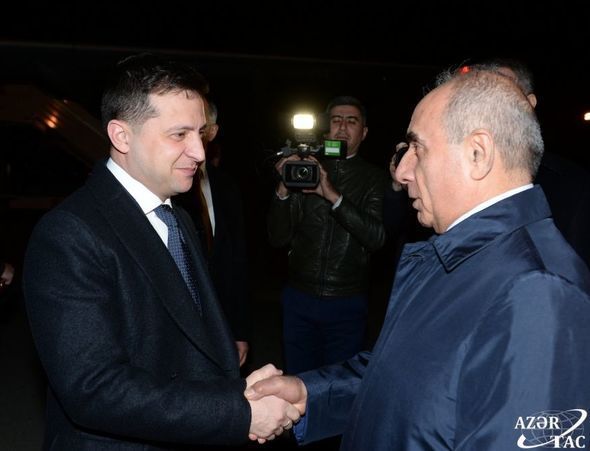 Ukrayna Prezidenti Vladimir Zelenski Azərbaycana rəsmi səfərə gəlib - FOTO