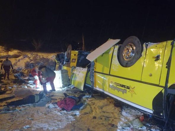 Təbrizə gedən avtobus qəzaya uğradı: doqquz ölü, onlarla yaralı - FOTO