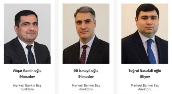 Azərbaycan Mərkəzi Bankına daha 3 baş direktor təyin edilib
