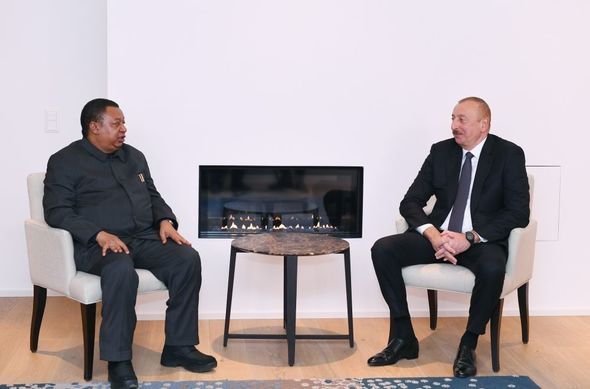 Davosda Prezident İlham Əliyev ilə OPEC-in baş katibi Məhəmməd Barkindonun görüşü olub - FOTO