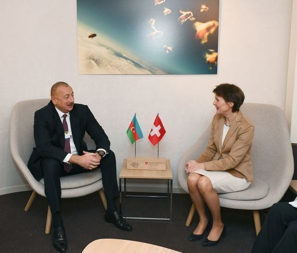 İlham Əliyev İsveçrə Prezidenti ilə görüşüb - YENİLƏNİB + FOTO