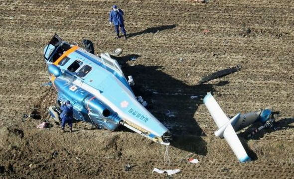Yaponiyada polis helikopteri qəzaya uğrayıb - FOTO