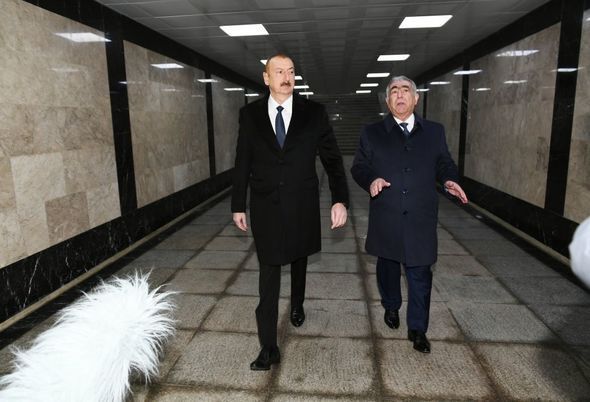 İlham Əliyev Bakıda yeraltı piyada keçidinin açılışında - YENİLƏNİB + FOTO