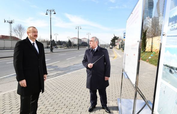 İlham Əliyev Bakıda yeraltı piyada keçidinin açılışında - YENİLƏNİB + FOTO