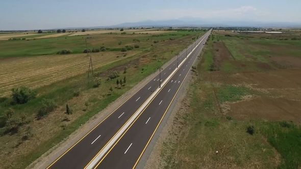 Prezident Goranboyda yol açılışında - FOTO