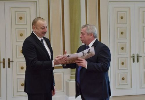 Prezident Rusiyanın Rostov vilayətinin qubernatoru ilə görüşdü - YENİLƏNİB + FOTO
