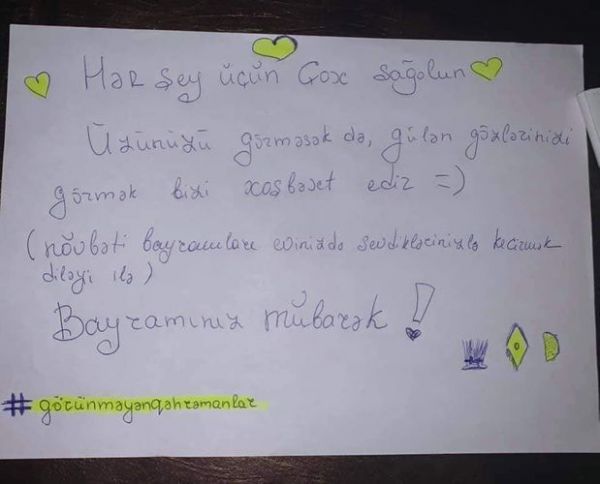 Ürəyinizi görürük- Karantindən təsirli FOTOLAR