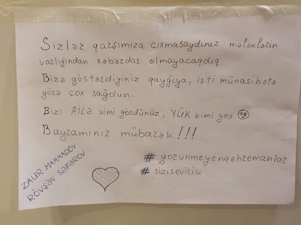 Ürəyinizi görürük- Karantindən təsirli FOTOLAR