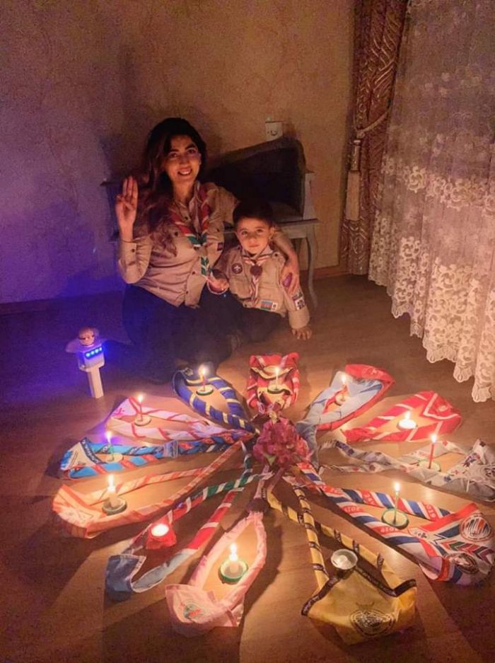 Skautlar Yer Saatı aksiyasına qoşulublar - FOTO