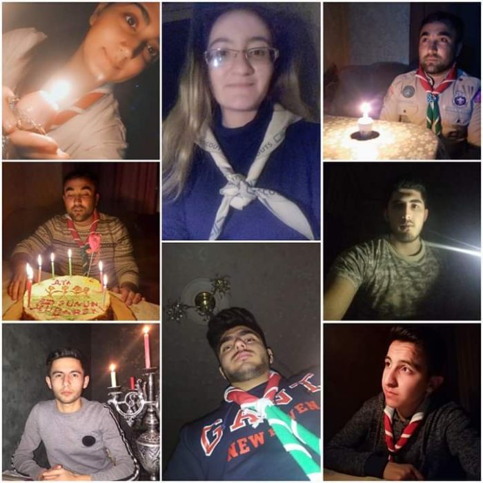 Skautlar Yer Saatı aksiyasına qoşulublar - FOTO