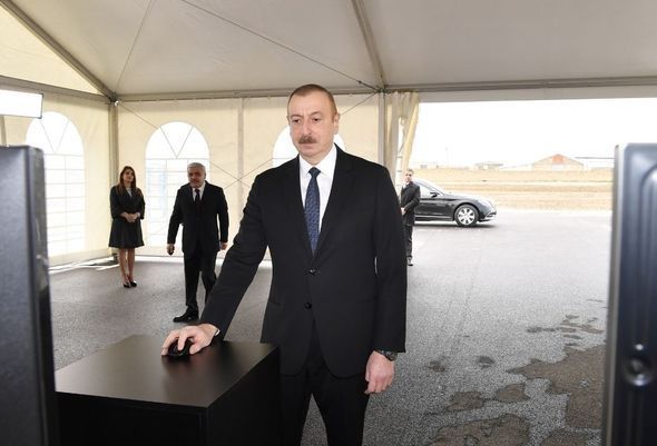 İlham Əliyev magistral qaz kəmərinin açılışında - FOTO
